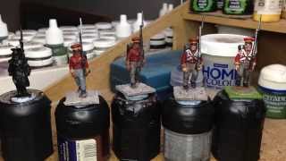 Painting Hanoverian Napoleonic Infantry part 1 [upl. by Ahsiyn955]