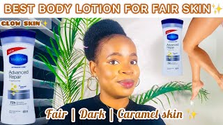 BEST BODY LOTION FOR FAIR SKIN GLOWING SKIN Vaseline Advanced Repair Lotion Review  Glow skin [upl. by Aw]