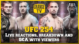 UFC 254 Khabib Nurmagomedov vs Justin Gaethje  Live reactions breakdown and QampA with viewers [upl. by Nowujalo]