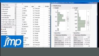 The Distribution Platform in JMP [upl. by Elahcim]