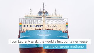 Tour Laura Mærsk The Worlds First Container Vessel Sailing on Green Methanol [upl. by Awram119]