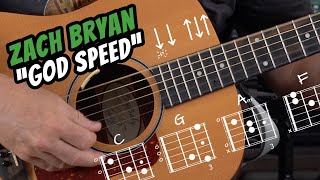 Zach Bryan quotGOD SPEEDquot Guitar Tutorial [upl. by Bobbe]