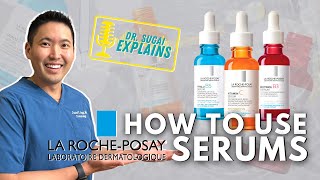 Dermatologist Explains How to Use La RochePosay Serums in your AntiAging Skincare Routine [upl. by Frye]