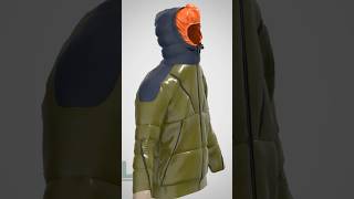 puffer jacket design Clo3Dclo3ddesigner 3danimationsoftware clo3dbasic designer clo3d [upl. by Naanac]