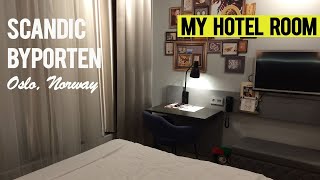 Scandic Byporten in Oslo Norway  Room Tour  Room 435 [upl. by Anaitak621]