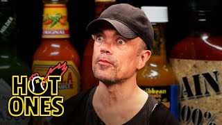 Peter Dinklage Breathes Fire While Eating Spicy Wings  Hot Ones [upl. by Engdahl251]