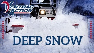 Removing Deep Snow From Sidewalks with the Ventrac Snow Blower [upl. by Rob]