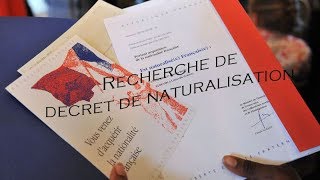 Comment chercher un décret de naturalisation 2020 [upl. by Milli]