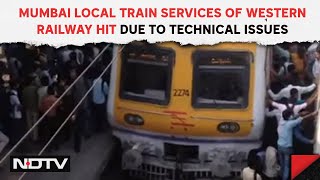 Mumbai News  Mumbai Local Train Services Of Western Railway Hit Due To Technical Issues [upl. by Enitsud]