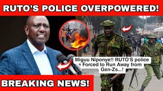 Miguu Niponye ❌️ PRESIDENT RUTO Disturbed in STATEHOUSE as Genz Overpower His Police [upl. by Werner]