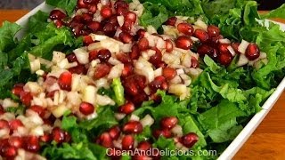 EASY KALE SALAD with POMEGRANATE [upl. by Nnasus720]