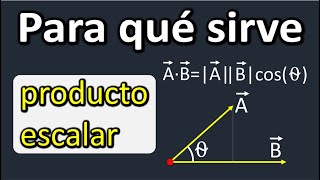 PRODUCTO ESCALAR Qué es y para qué sirve [upl. by Theda]