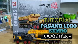 TUTORIAL PASANG LEGO CARGOTRUCK  SEMBO BLOCK [upl. by Gardie]