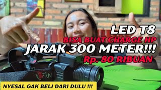 Review Senter Kepala LED Zoom Super Terang  LED T8 ZOOM WATERPROOF [upl. by Aynuat672]