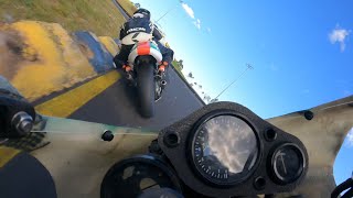 CBR250RR MC22 racing onboard [upl. by Annoerb]