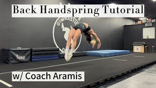 How To Do A Back Handspring  Quick Back Handspring Tutorial [upl. by Aamsa]