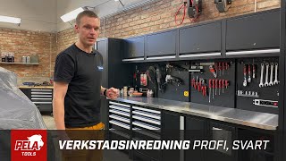 Verkstadsinredning Profi svart  PELA Tools från Verktygsboden [upl. by Artenehs]