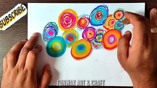 Kandinsky circles art lesson  How to draw tree in Kandinsky art style [upl. by Zerat619]