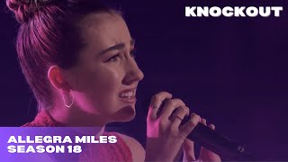 Allegra Miles quotChandelierquot The Voice Season 18 Knockout [upl. by Anomar]