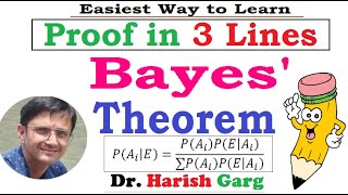 Bayes Theorem  Concept  Proof In 3 lines [upl. by Lennon611]