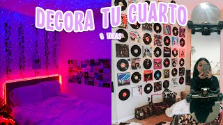 TRANSFORMA TU HABITACION 6 IDEAS PARA DECORAR TU CUARTO AESTHETIC PARTE 2  Tutoriales Belen [upl. by Notsua]