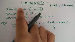 converse inverse and contrapositive example  discrete mathematics  HINDI  Niharika Panda [upl. by Bolger438]