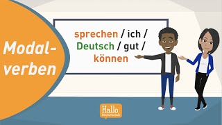 Deutsch lernen A1  Modalverben im Satz  Grammatik und Deutschübungen [upl. by Andert462]