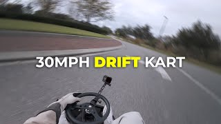 POV drifting a 30MPH DRIFT kart through my park [upl. by Shamrao]