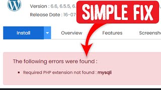 Required PHP extension not found mysqli Cpanel WordPress [upl. by Odranoel892]