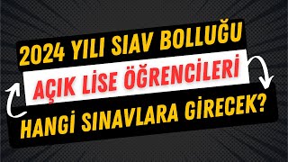 2024 Sınav Takvimi Açıklandı  Açık Lise Öğrencileri Hangi Sınavlara Girecek [upl. by Eceer100]