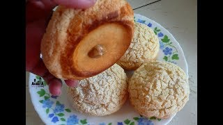 Choux au Craquelin  French cream puffs  Tastie Dine [upl. by Haletky]