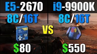 Intel Xeon E5 2670 vs i9 9900K [upl. by Enilhtak]