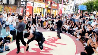 STREET ARTIST ONE OF WITH AUDIENCE INTERACTIVE HONGDAE BUSKING 240818 [upl. by Xaviera]