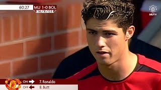 Cristiano Ronaldo First Match For Manchester United [upl. by Coretta93]