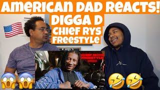 Digga D  Chief Rhys Freestyle Official Video AMERICAN DAD REACTS 🇺🇸 [upl. by Alegnave909]