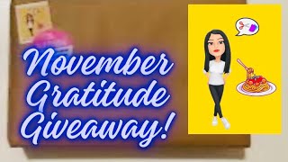 November Gratitude Giveaway [upl. by Ennayt]