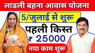 Ladli Behna Awas Yojana Mp 2024 ladli behna awas yojana update  Pm awas Yojana new update [upl. by Refennej628]