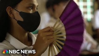 Southeast Asian heat wave creates scorched land and classrooms too hot to study in [upl. by Attennhoj]