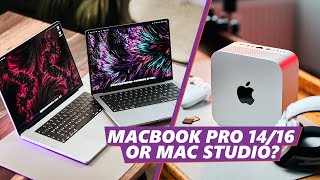 Which quotperformancequot Mac to choose in 2023  Macbook Pro 14  16 and Mac Studio Review [upl. by Utir]