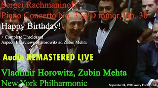 Vladimir HorowitzZubin Mehta Rachmaninoff Concerto No 3 Contains Unreleased aspect Interviews [upl. by Heigho]