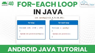 For and For Each Loop in Java with Example  Android Java Tutorial [upl. by Ingeborg652]