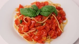 Spaghetti with Fresh Cherry Tomato Marinara Recipe  Laura Vitale  Laura in the Kitchen Episode 411 [upl. by Nirroc]