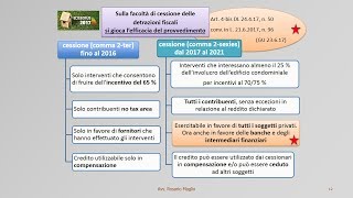 Riqualificazione energetica e sismabonus la cessione del credito d’imposta RMaglio [upl. by Flory]