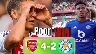 PL Reaction Arsenal edges Leicester City  42 [upl. by Wiencke]