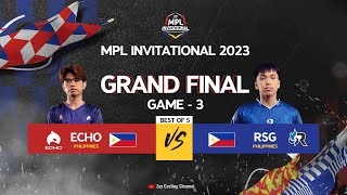 Game  3 ECHO vs RSG Philippines  MPLI 2023 [upl. by Baniaz764]