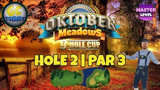 Master QRFR Hole 2  Par 3 HIO  Oktober Meadows 9hole cup Golf Clash Guide [upl. by Georglana]