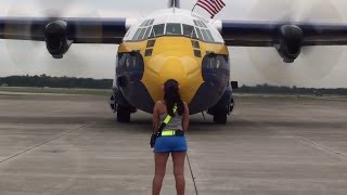 Blue Angels C130 Fat Albert start up [upl. by Akehsar14]