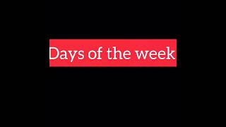 days of the weeknameofdaysoftheweekdays of the weekshortsytshorts [upl. by Fernas]