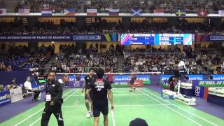 HEndoKHayakawa vs SMLeeCHTsai Men Doubles SemiFinals Yonex IFB 2014 P4 [upl. by Bivins]