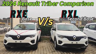 2024 Renault Triber RXE Vs RXL Full Detailed Comparison ❤️ Dono Me 80000 Ka Difference Triber 2024 [upl. by Aneryc]